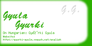 gyula gyurki business card